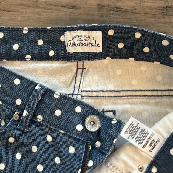 Aeropostale cropped jeans with polkadots - Picture 3 of 8